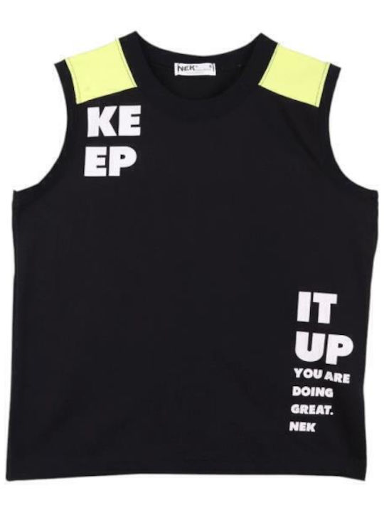 Nek Kids Wear Παιδικό Σετ με Σορτς Μαύρο 2τμχ