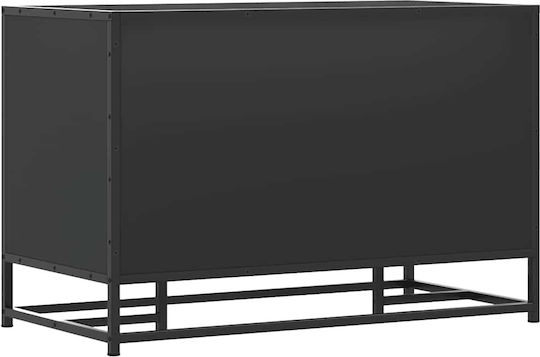 Vidaxl Shoe Bench Black Manufactured Wood Metal Black 849224