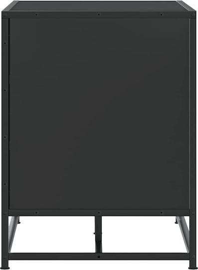 Vidaxl Shoe Bench Black Manufactured Wood Metal Black 849224