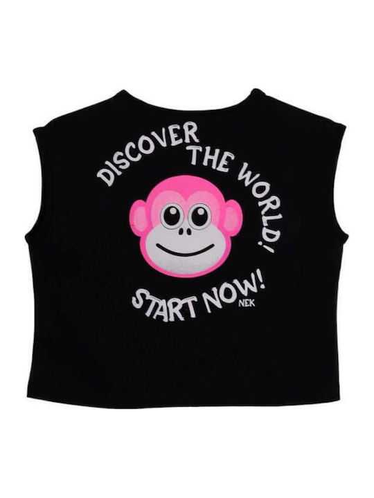 Kids' Set with Leggings Summer 2pcs Black