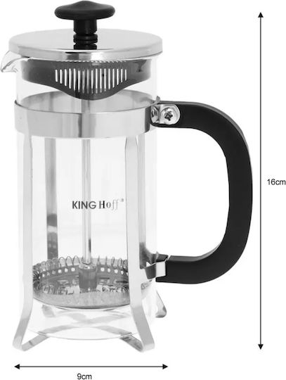 KING Hoff Manual Filter Coffee Maker Stainless Steel Silver 350ml