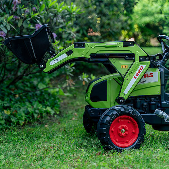 Kids Foot-to-Floor Bulldozer with Trailer & Pedal Claas Arion 430 Green