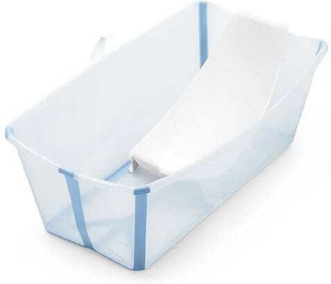 Stokke Cadă pliabilă pentru bebeluși Flexi Bath cu termometru Albastru