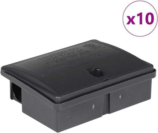 Vidaxl Mouse Traps 10 Pieces Black 13x10x4 cm