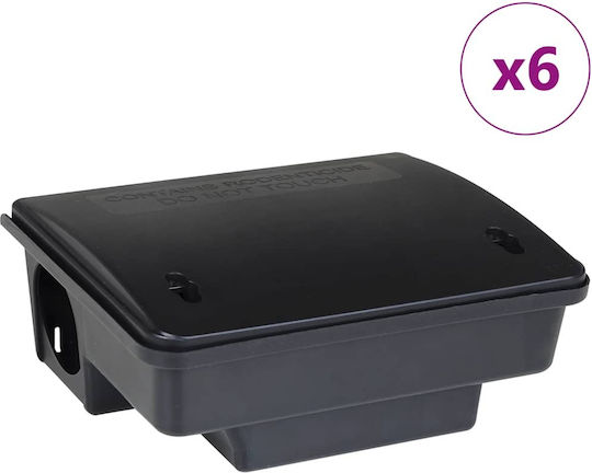 Vidaxl Παγίδες Ποντικιών 6 Τεμάχια Μαύρο 23x19x9,5 Εκ