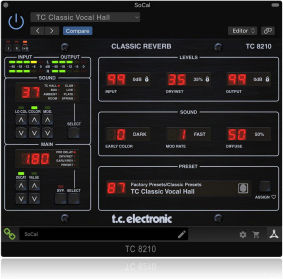 TC Electronic Tc8210-dt Reverb Plug-in Με Controller (Elektronische Lizenz)