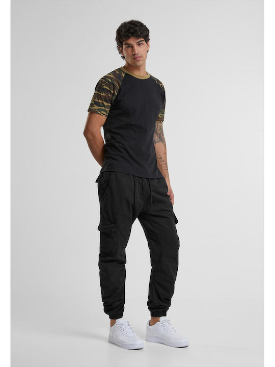 Contrast T-shirt Black / Wood