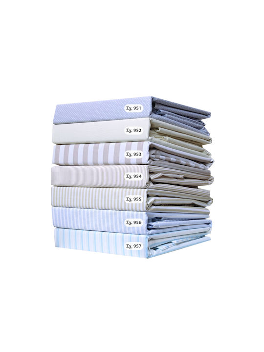 Viopros Baby Duvet Cover Set With Pillowcase Light Blue 120x160cm