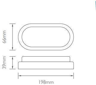 Fos me Wall-Mounted Outdoor Ceiling Lamp LED IP54 12W 19.8x10x4cm