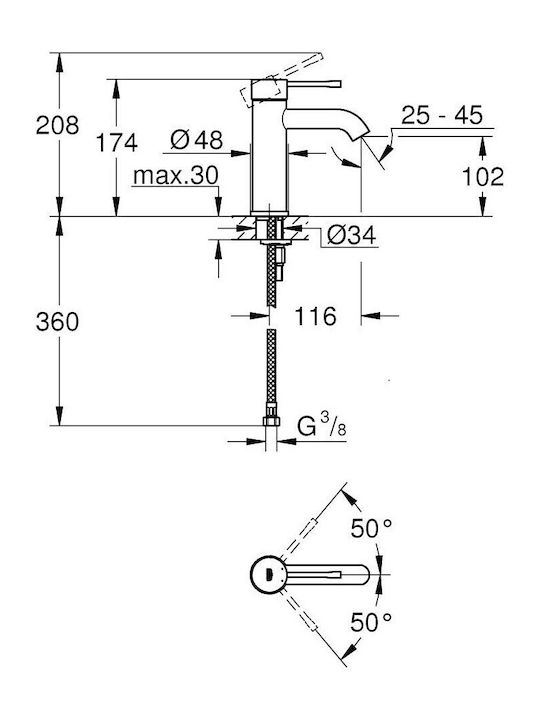 Grohe Миксер Батерия за умивалник Grohe Миксер Батерия за умивалник