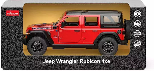 Jeep Wrangler Rubicon 4xe Toy Car 1:24 Ras64610_Rosu
