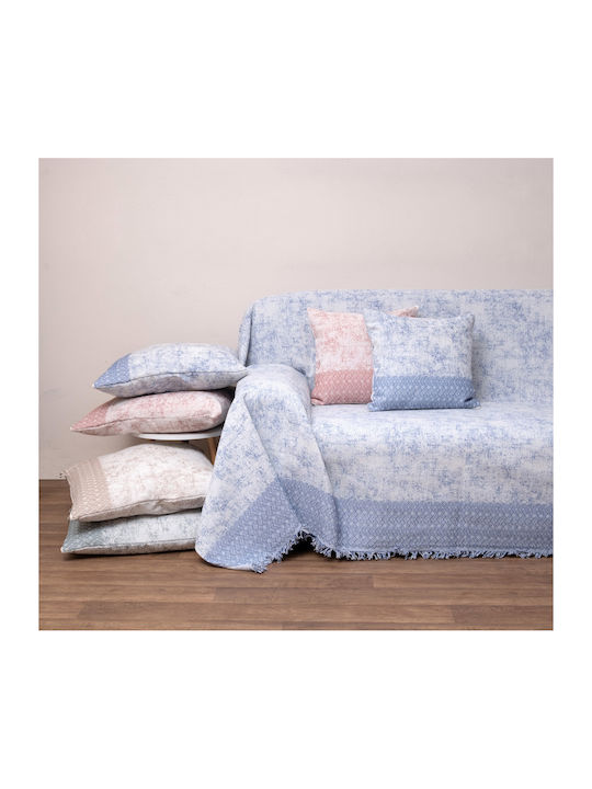Viopros Throws & Couch Blankets Double Sofa Jacquard 180x240cm Blue