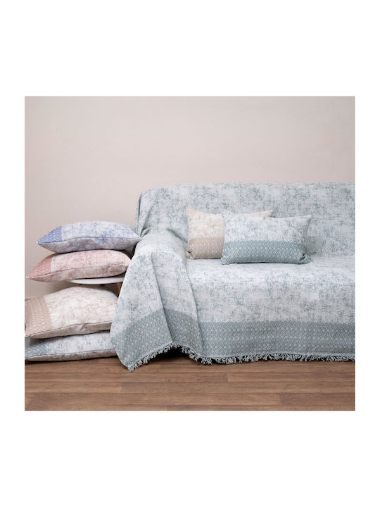 Viopros Four-Seater Sofa Throw Jacquard 180x320cm Green
