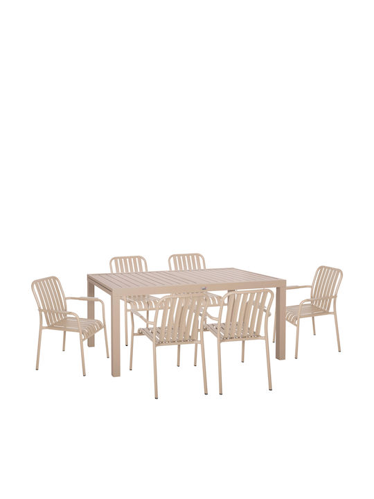 Garten- und Outdoor-Möbelsets Typsatz Speisesaal 7 Stücke Herstellerfarbe Sambün