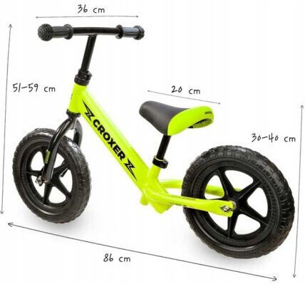 Croxer Kids Balance Bike Green