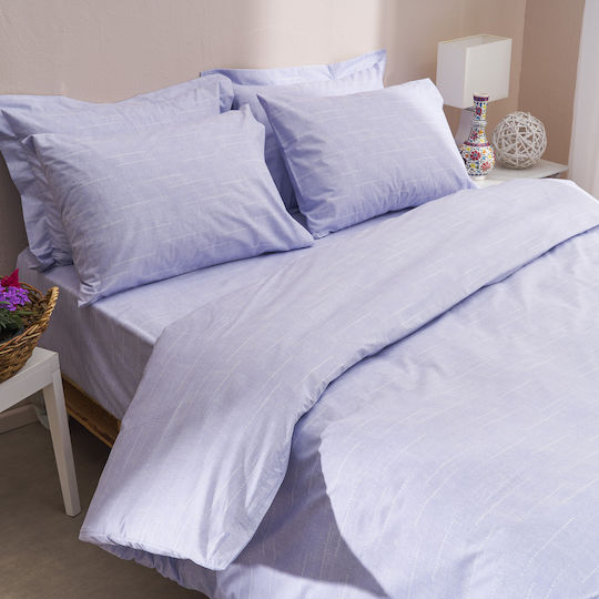 Charalambidis Textiles Sheet Sets Queen 240x260cm. Salonica Lilac 4pcs