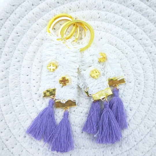 Kymi Christening Charm Keychain Purple 50 Pieces
