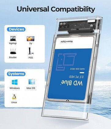 Orico Case for Hard Drive 2.5" SATA III with Connection SATA Transparent