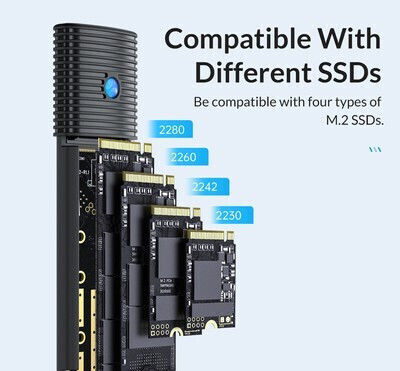 Orico Pwm2 Carcasă pentru unitate de hard disk M.2 SATA III cu conexiune SATA Tip-C