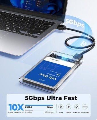 Orico Case for Hard Drive 2.5" SATA III with Connection SATA Transparent