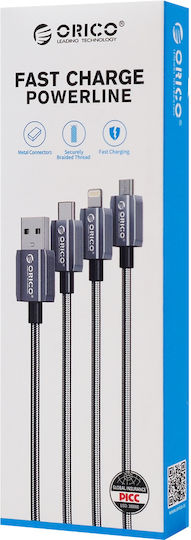 Orico Braided USB-A la Cablu Lightning 12W Negru 1m (GQA12-10-BK-BP)