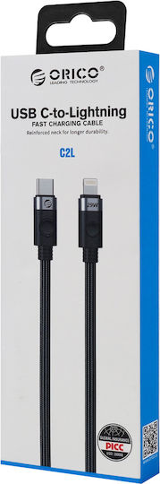 Orico Geflochten USB-C zu Lightning Kabel 29W Schwarz 1m (C2L-10-BK-BP)