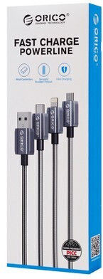 Orico Braided USB-A la Cablu Lightning 12W Negru 1m (GQA12-10-BK-BP)