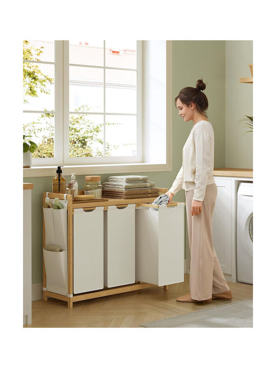 Songmics Καλάθι Απλύτων Bamboo 150lt με Καπάκι 98x33x78cm Μπεζ Songmics Καλάθι Απλύτων Bamboo 150lt με Καπάκι 98x33x78cm Μπεζ