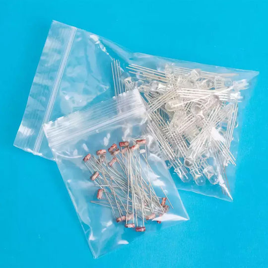 Verpackungstaschen Zipper Transparent 15x20cm Mit Loch 100 Stück