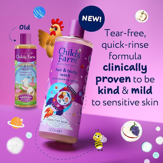 Childs Farm Kids' Bubble Bath & Shampoo with Apple in Gel Form 500ml