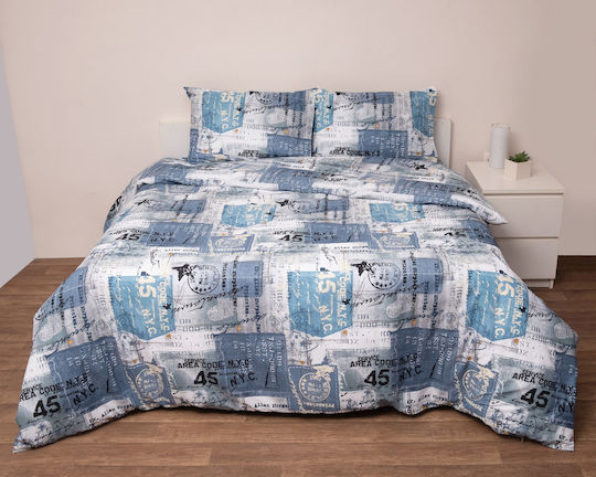 Viopros Set Pillowcases with Envelope Cover Blue 50x70cm