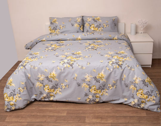 Viopros Set Pillowcases with Envelope Cover Gray 50x70cm