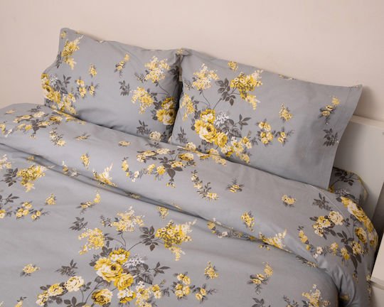 Viopros Set Pillowcases with Envelope Cover Gray 50x70cm