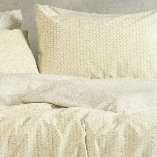 Melinen Layla Pastel Aqua Σετ Υπέρδιπλο 4τμχ 160x200+32εκ. με Λάστιχο Pastel Aqua