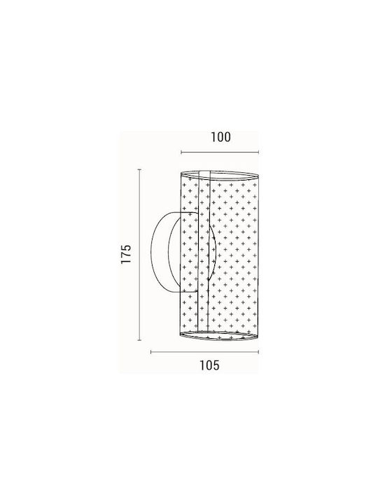 Eurolamp Modern Lamp Wall with Integrated LED and Warm White Light Black