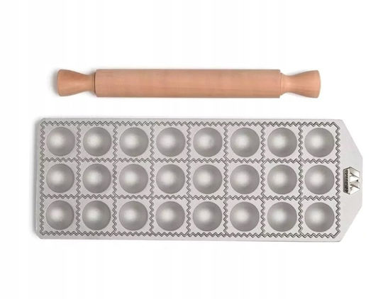 Marcato Ξύλινος Πλάστης Κουζίνας Σετ με Φόρμα 32cm Φ12cm 2τμχ