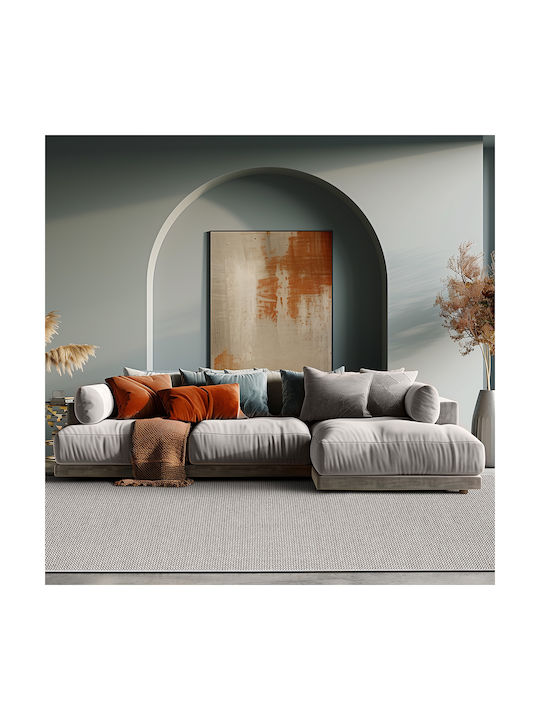 Beauty Home Χαλί Διάδρομος Λευκό, Γκρι 67x210cm