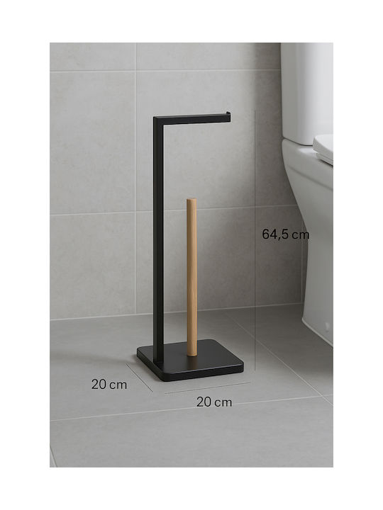 160925B Boden Papierhalter Bamboo Schwarz