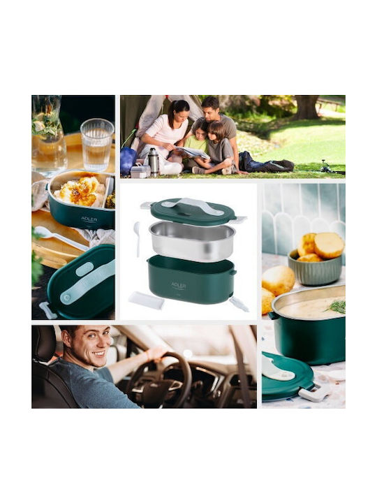 Adler Inox Electric & Thermo Lunch Box Green 800ml