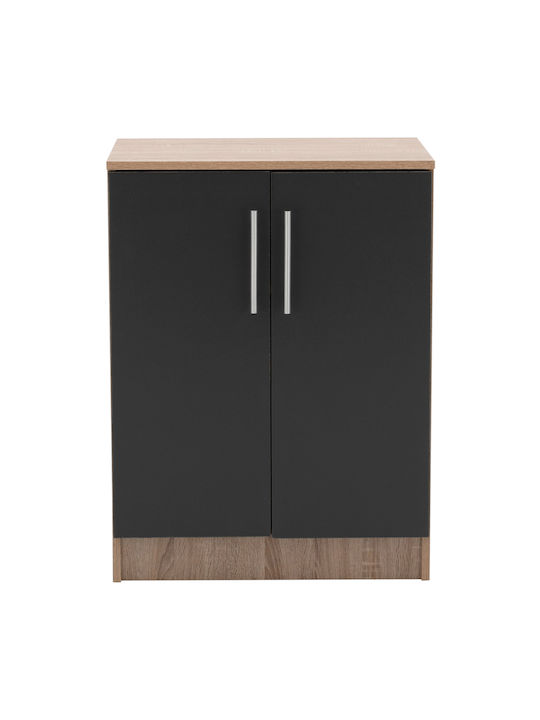 Emerie Wooden Shoe Organizer with 3 Shelves Sonama - Grey 60x40.5x80cm