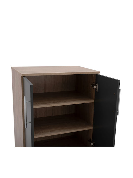 Emerie Wooden Shoe Organizer with 3 Shelves Sonama - Grey 60x40.5x80cm