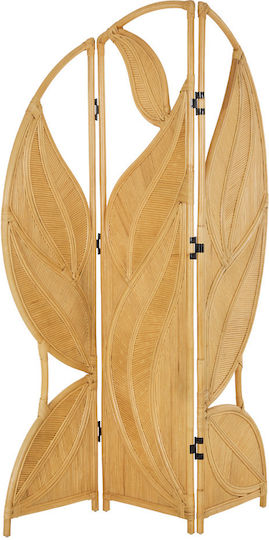 Liberta Leaf Διακοσμητικό Παραβάν από Rattan 150x150cm