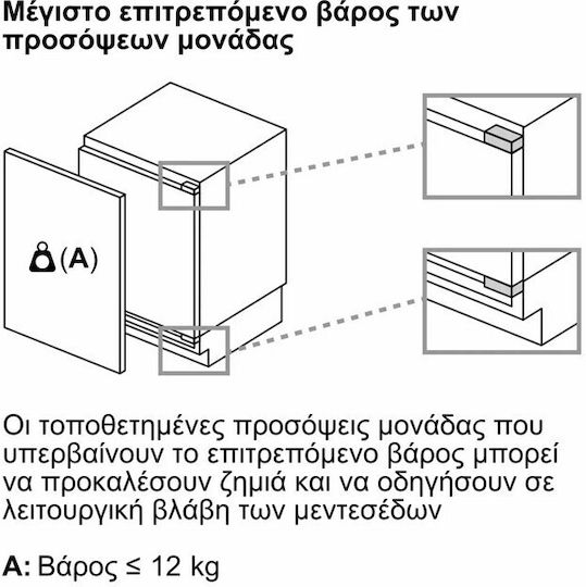 Bosch Вграден Вертикален Фризер 85лт NoFrost
