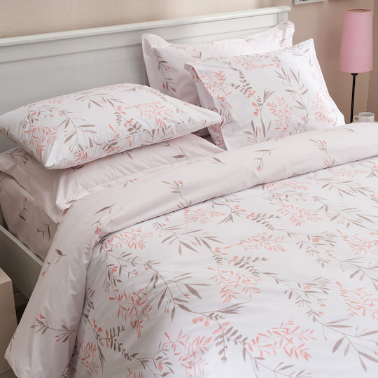Charalambidis Textiles Παπλωματοθήκη Μονή 160x240 Υάκινθος Σομόν