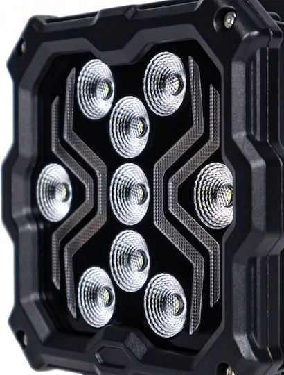 Led Τετράγωνος Προβολέας Εργασίας Λευκό 12v24v Spider