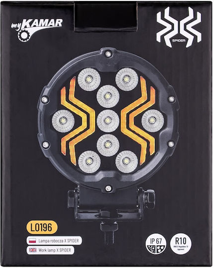 LED Round Work Headlight White 12V24V Spider