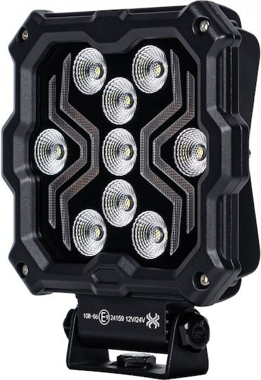 Led Τετράγωνος Προβολέας Εργασίας Λευκό 12v24v Spider