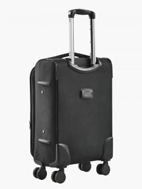 Vevor Large Fabric Travel Suitcase Black with 4 Wheels Height 71cm