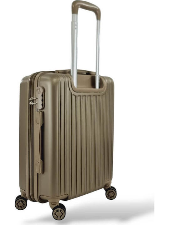 Playful Bags Travel Suitcases Hard Gold with 4 Wheels