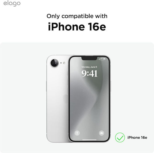 Elago Back Cover Σιλικόνης / Πλαστικό Μαύρο (iPhone 17e / 16e)